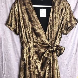 Zara Gold Mini Dress